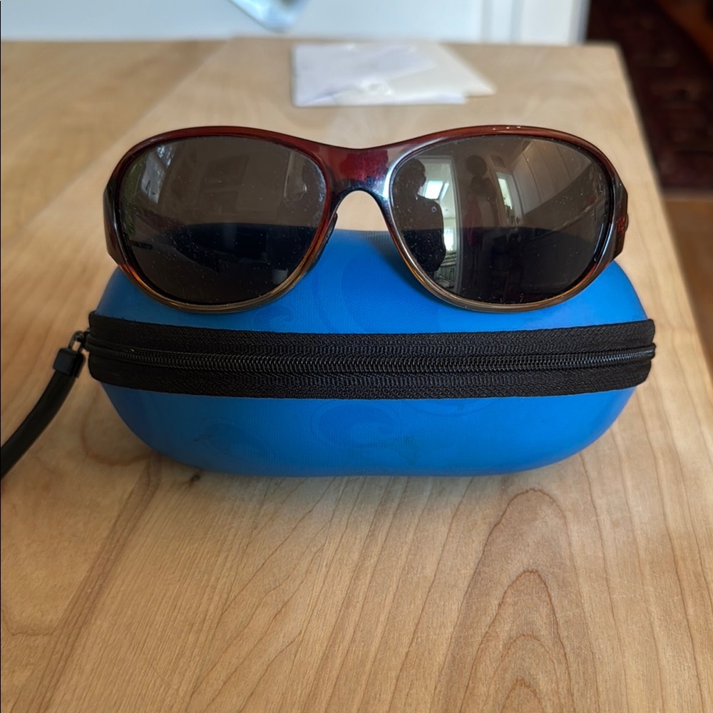 Costa Brown Sunglasses with Blue Case